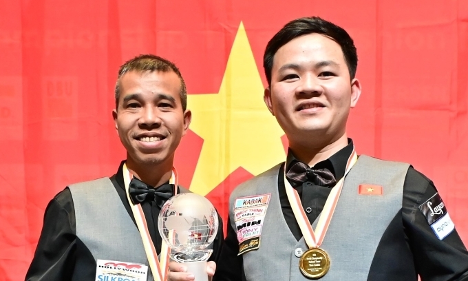 Trần Quyết Chiến và Bao Phương Vinh xuất sắc đem về chức vô địch cho billiards Việt Nam (Ảnh Billard1)