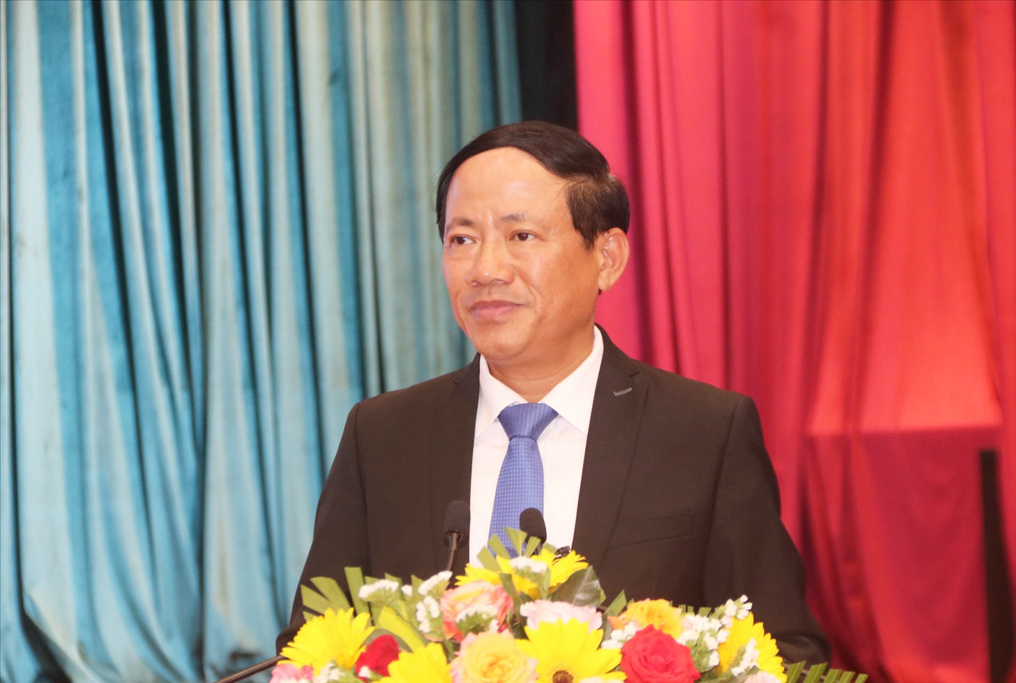 Chủ tịch UBND tỉnh Bình Định Phạm Anh Tuấn phát biểu tại Hội nghị