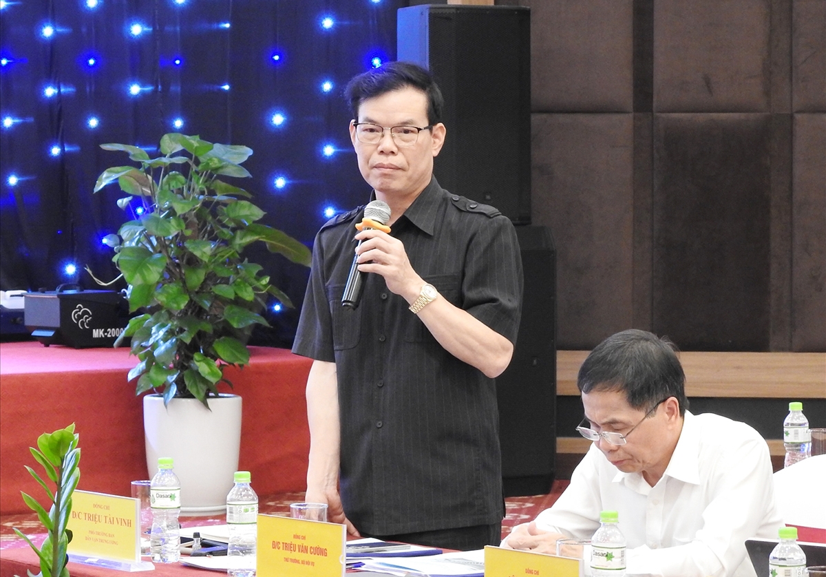 Phó Trưởng ban Dân vận Trung ương Triệu Tài Vinh phát biểu tại Hội thảo