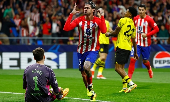 Atletico Madrid làm chủ hoàn toàn trận đấu này (Ảnh Reuters)