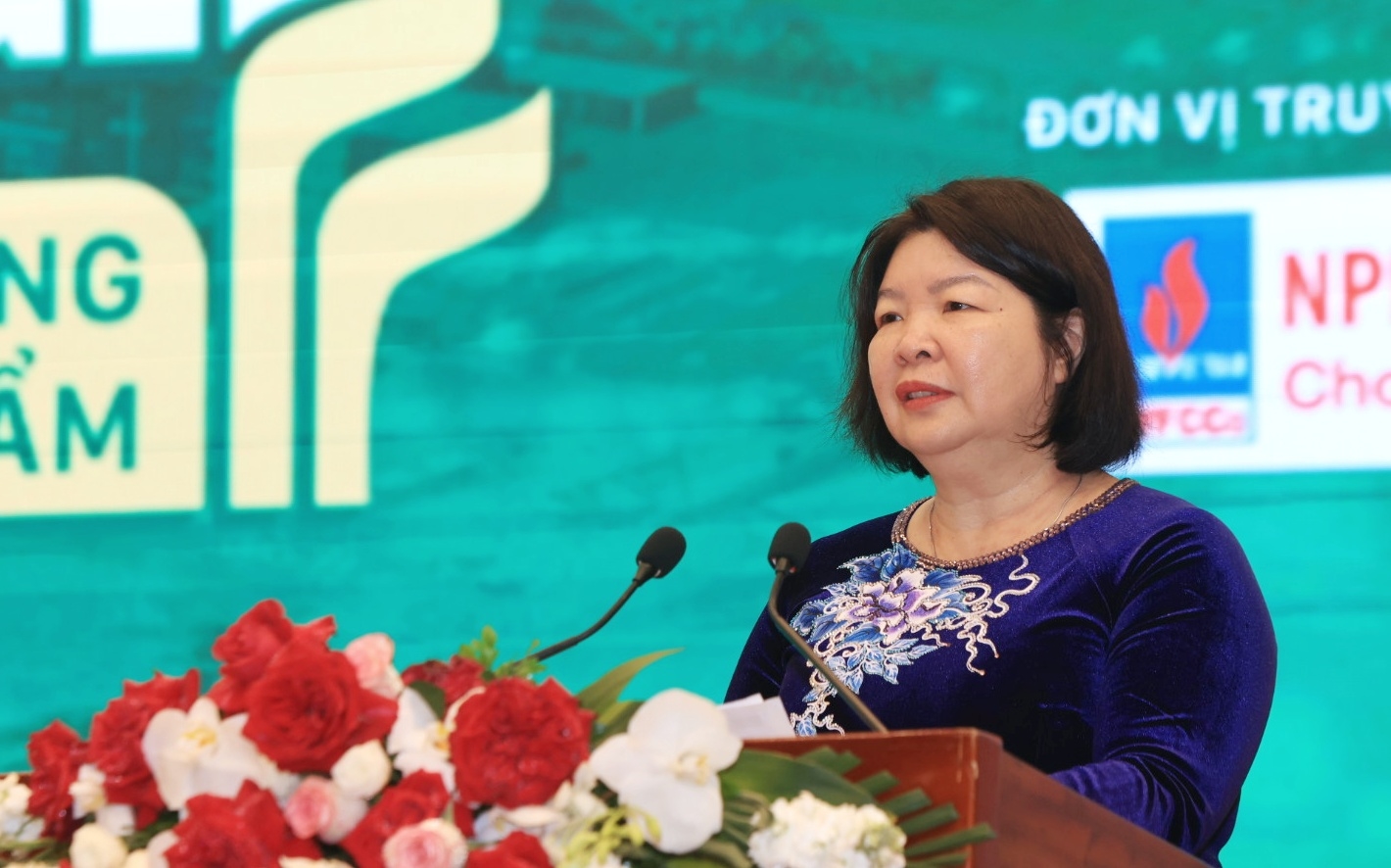  Chủ tịch Liên minh HTX Việt Nam Cao Xuân Thu Vân phát biểu tại Diễn đàn