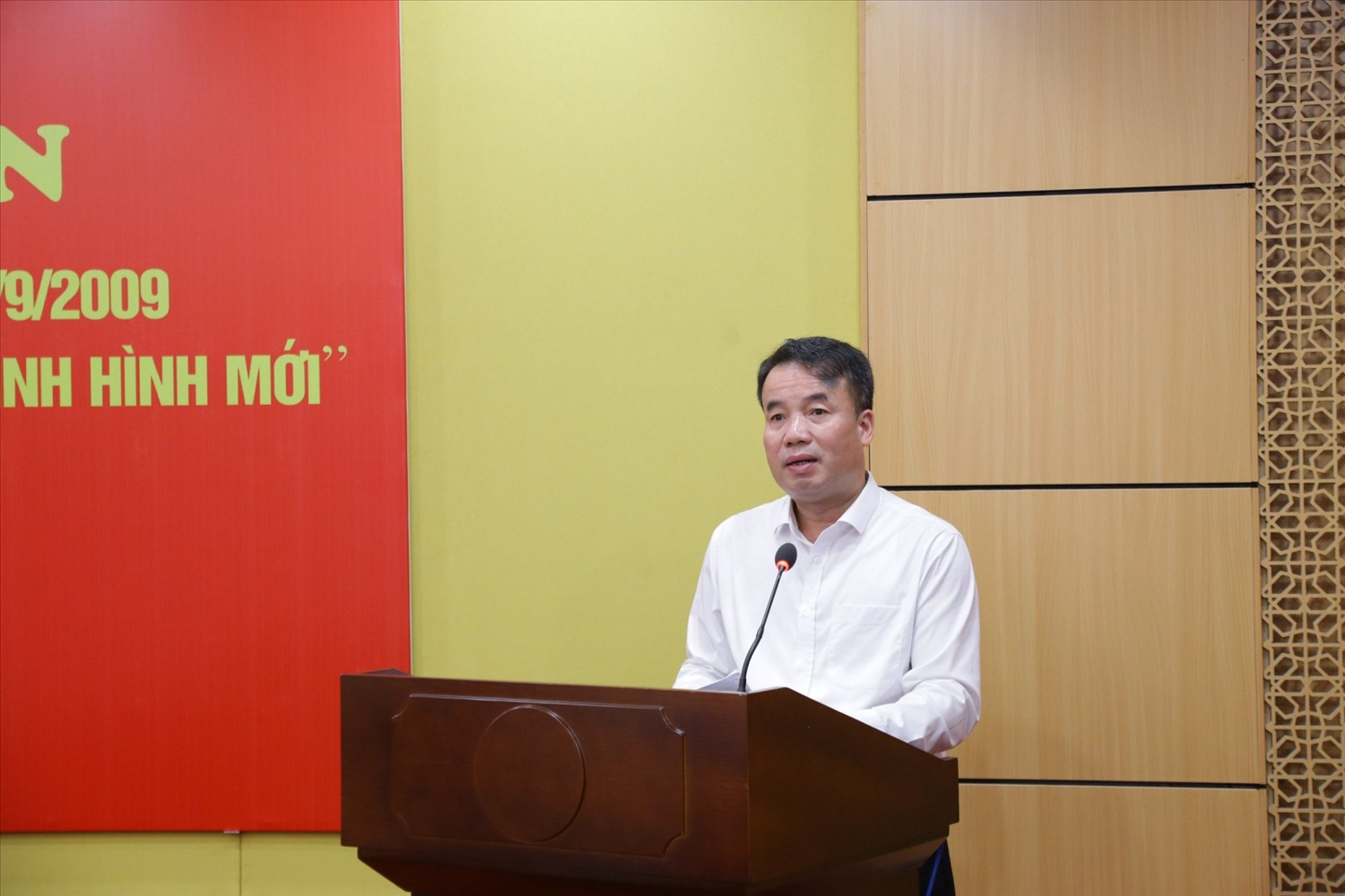  Tổng Giám đốc BHXH Việt Nam Nguyễn Thế Mạnh nhấn mạnh phát biểu tại Hội nghị