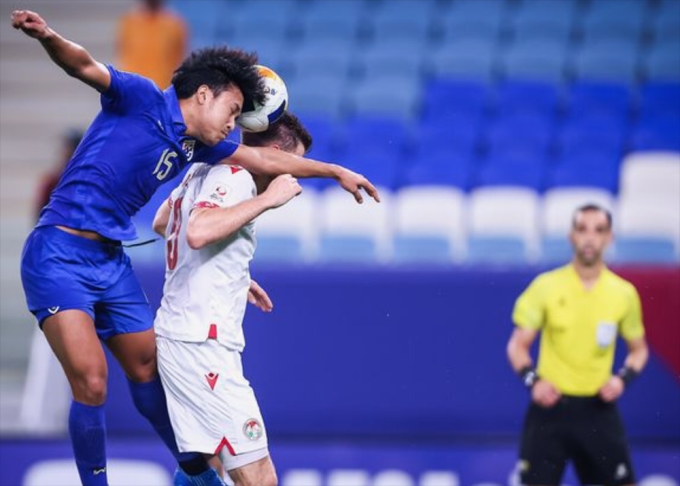 U23 Thái Lan thi đấu bế tắc trước U23 Tajikistan (Ảnh IT)
