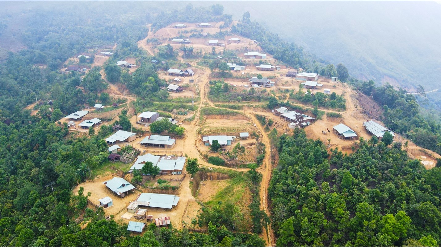 Một góc khu tái định cư Tổ Triên ở Phước Sơn