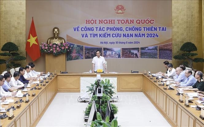 Phó Thủ tướng Trần Lưu Quang, Trưởng Ban Chỉ đạo quốc gia về Phòng, chống thiên tai, chủ trì Hội nghị toàn quốc về công tác phòng, chống thiên tai và tìm kiếm cứu nạn năm 2024