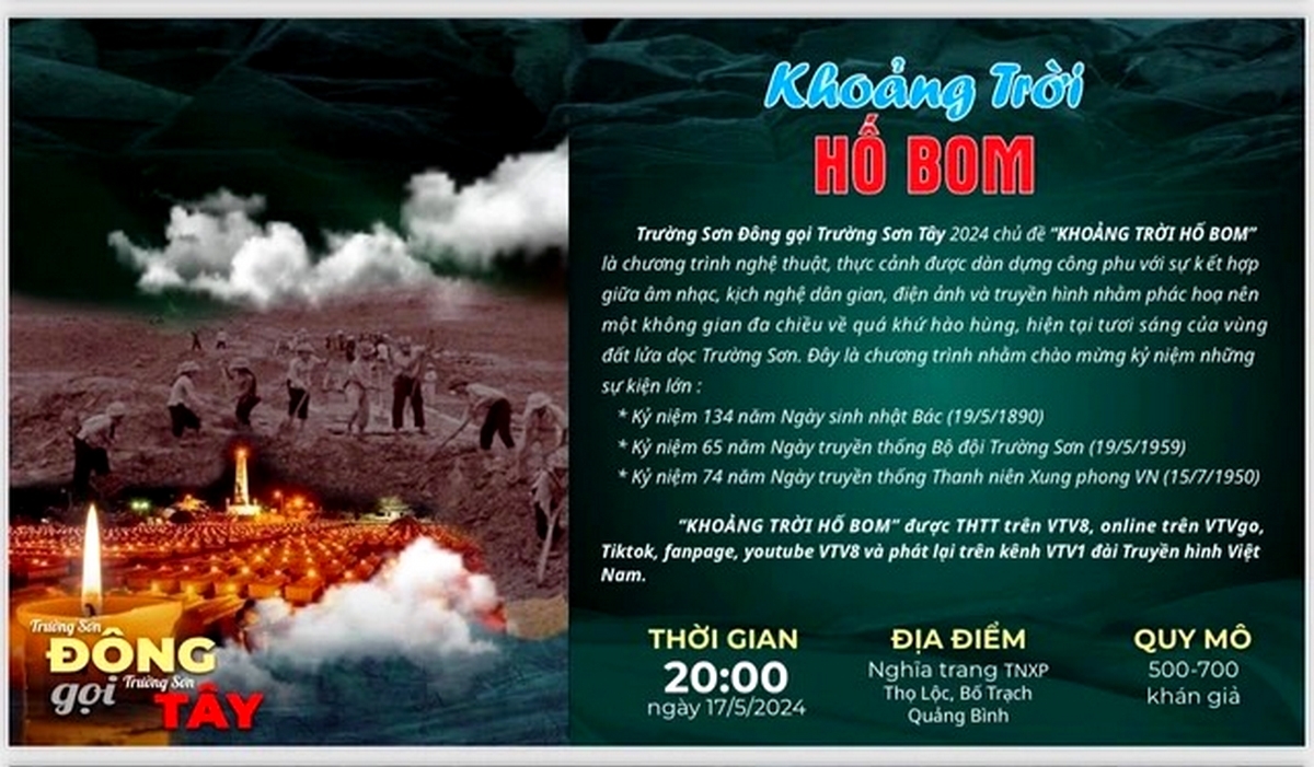 Poster chương trình “Khoảng trời hố bom”