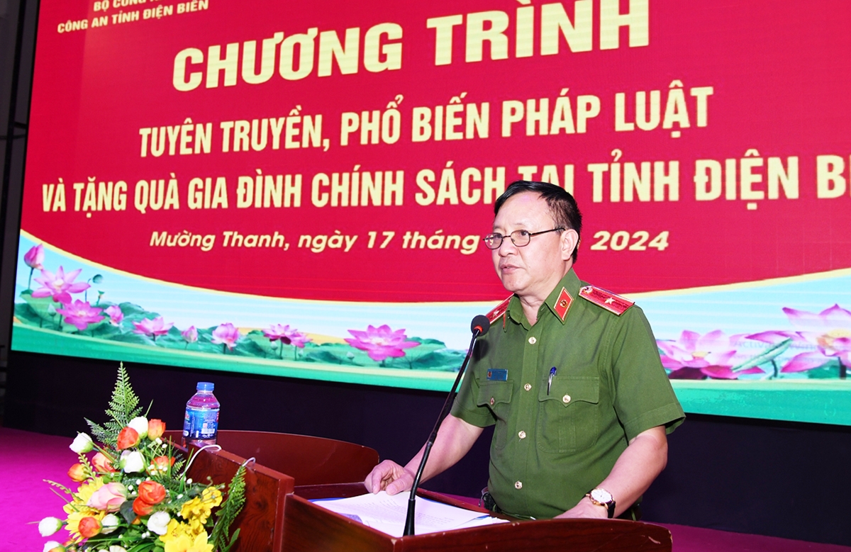 Thiếu tướng Nguyễn Ngọc Quang - Phó Cục trưởng Cục Cảnh sát Điều tra tội phạm về ma túy phát biểu tại Chương trình