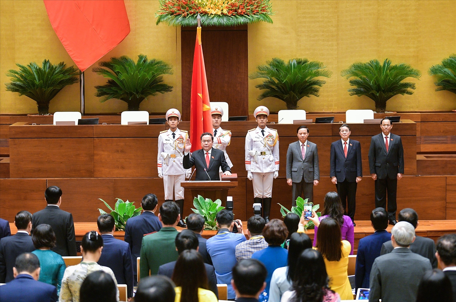 Quang cảnh Lễ tuyên thệ của Chủ tịch Quốc hội Trần Thanh Mẫn