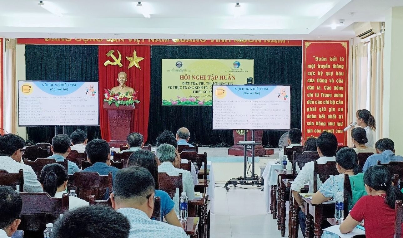 Quang cảnh Hội nghị tập huấn điều tra DTTS trên địa bàn tỉnh Quảng Nam