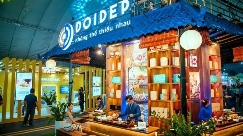 Không gian trưng bày và thưởng thức thương hiệu trà thương hiệu DOIDEP