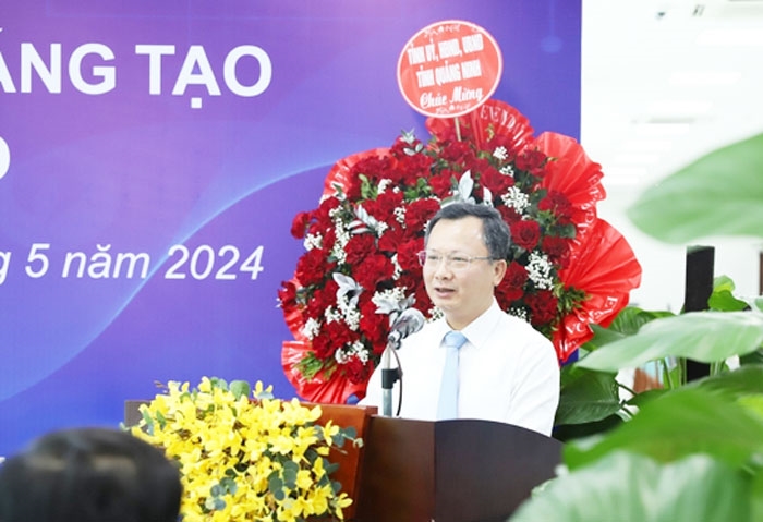 Chủ tịch UBND tỉnh Quảng Ninh Cao Tường Huy phát biểu tại buổi lễ