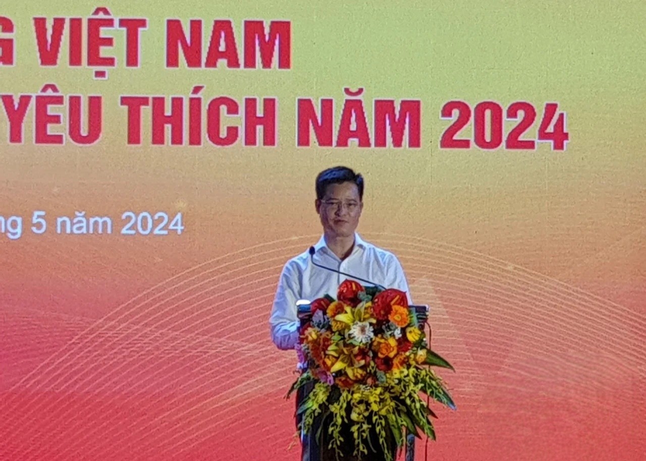 Ông Nguyễn Thế Hiệp, Phó Giám đốc Sở Công Thương Hà Nội phát biểu tại Lễ khai mạc
