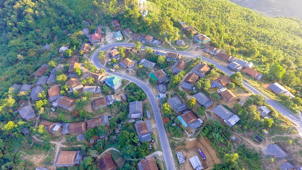 Bản Noọng Dẻ, xã Nậm Cắn, huyện Kỳ Sơn nhìn từ trên cao - ảnh tư liệu