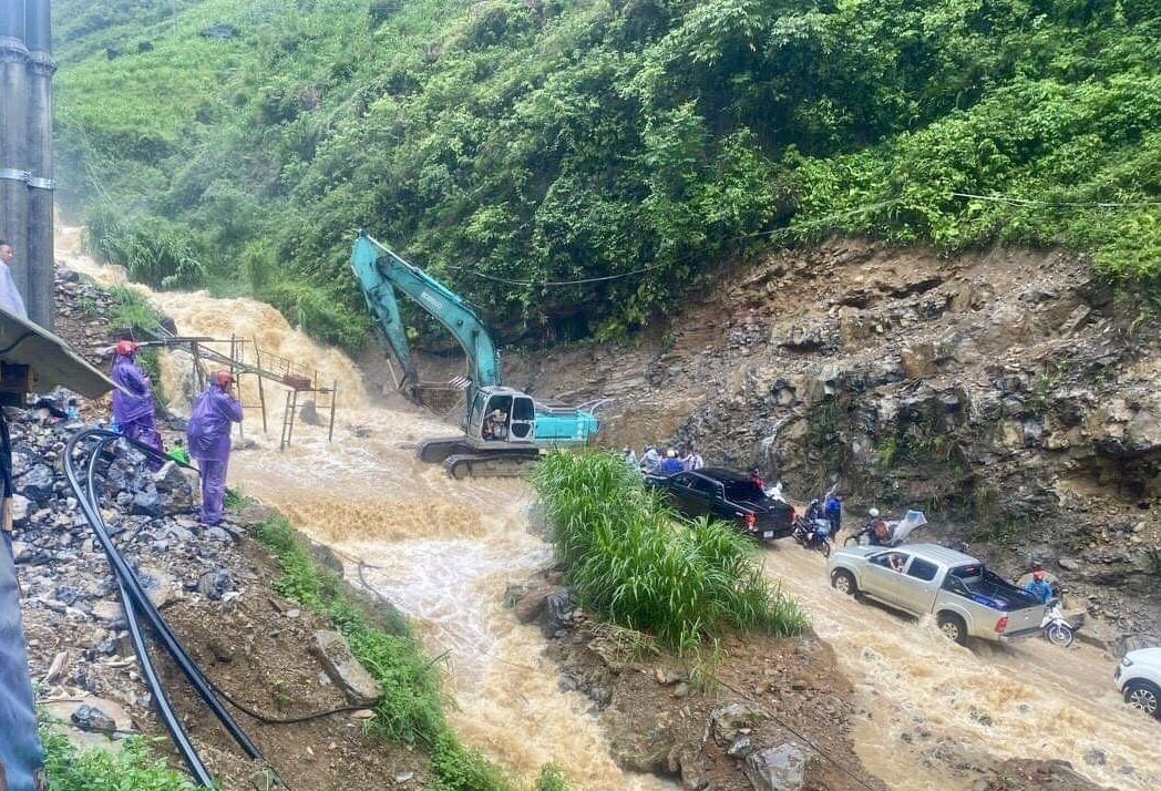Nhiều tuyến đường Hà Giang bị ảnh hưởng bởi mưa lũ