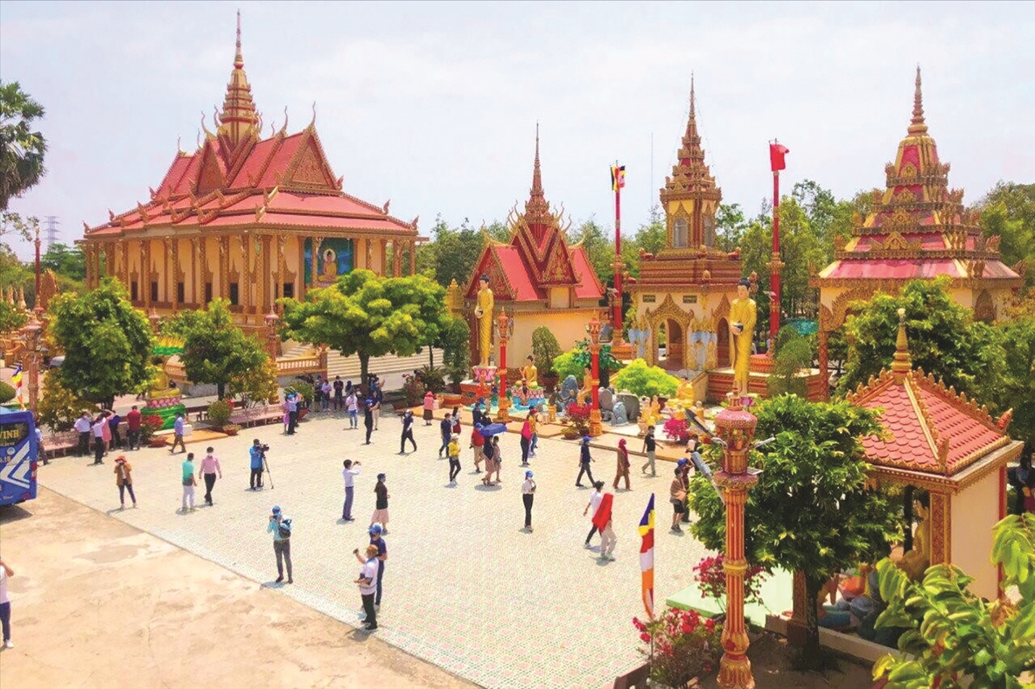 Chùa Xiêm Cán là nơi bà con dân tộc Khmer tập trung làm lễ trong dịp Tết Cổ truyền Chôl Chnăm Thmây