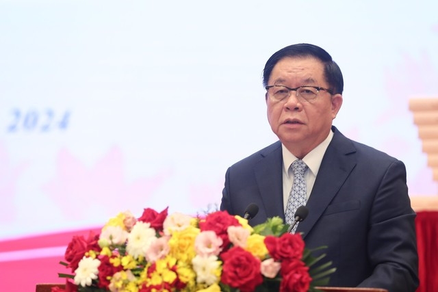 Trưởng Ban Tuyên giáo TW Nguyễn Trọng Nghĩa phát biểu tại buổi lễ