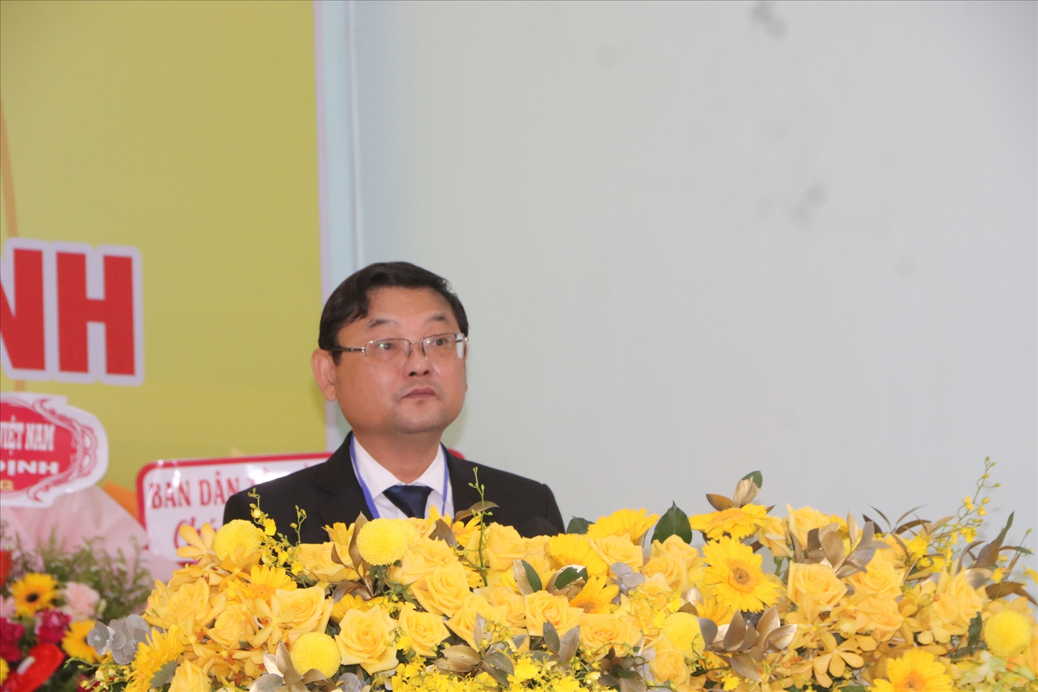 Ông Nguyễn Tự Công Hoàng - Phó Chủ tịch UBND tỉnh Bình Định phát biểu tại Đại hội