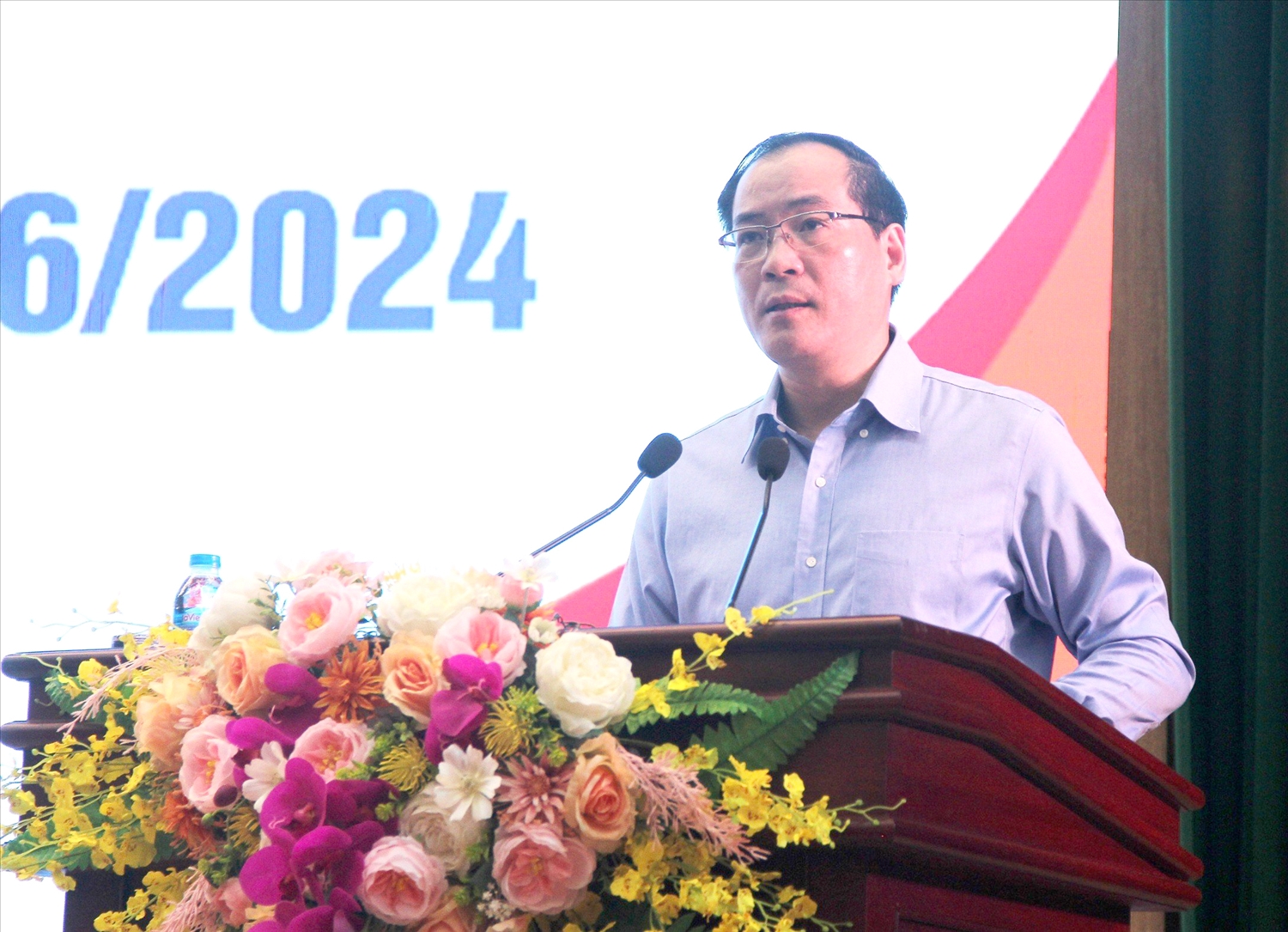 Ông Dương Xuân Huyên, Phó chủ tịch Thường trực UBND tỉnh Lạng Sơn phát biểu tại buổi lễ