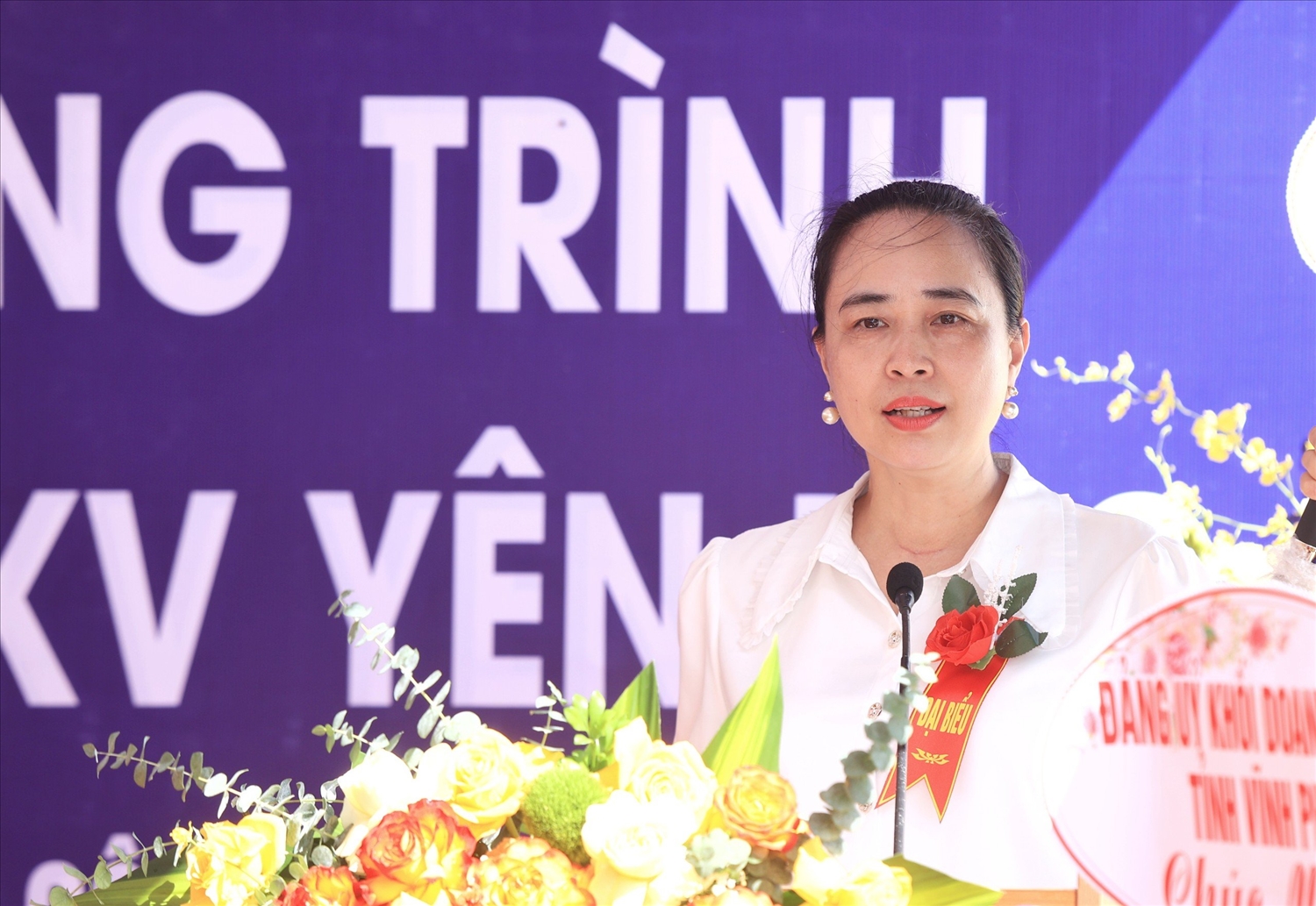 Bà Đỗ Nguyệt Ánh - Chủ tịch Hội đồng thành viên EVNNPC phát biểu tại buổi lễ