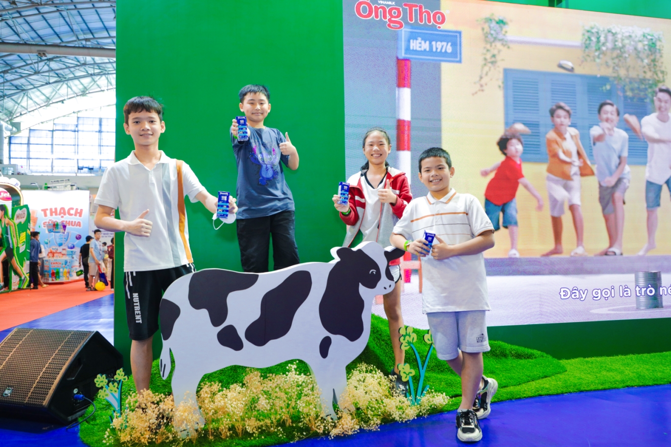 Khu vực hoạt động vui chơi, trải nghiệm nhân dịp 1/6 của Vinamilk đón gần 1.000 em thiếu nhi tại triển lãm quốc tế ngành sữa 2024