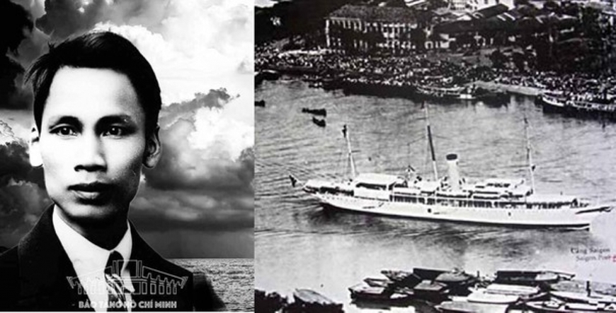 Ngày 05/6/1911, người thanh niên yêu nước Nguyễn Tất Thành đặt chân lên con tàu Amiral Latouche Treville tại bến cảng Nhà Rồng ra đi tìm đường cứu nước. Ảnh tư liệu