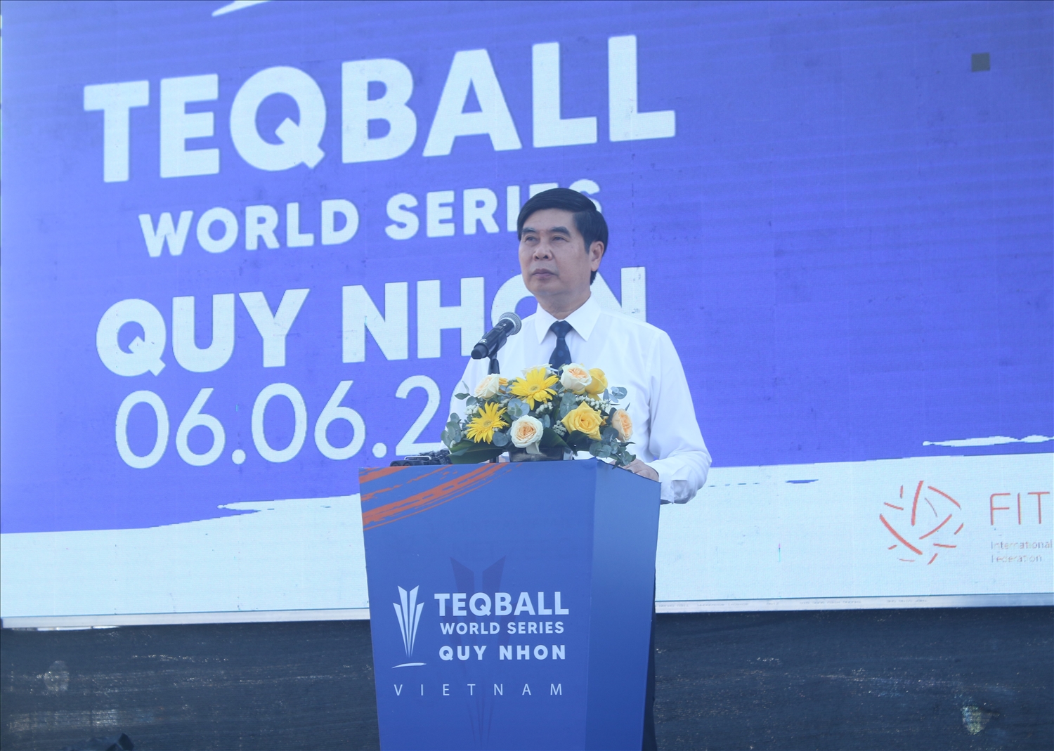 Ông Lâm hải Giang, Phó Chủ tịch UBND tỉnh Bình Định phát biểu tại Lễ khai mạc