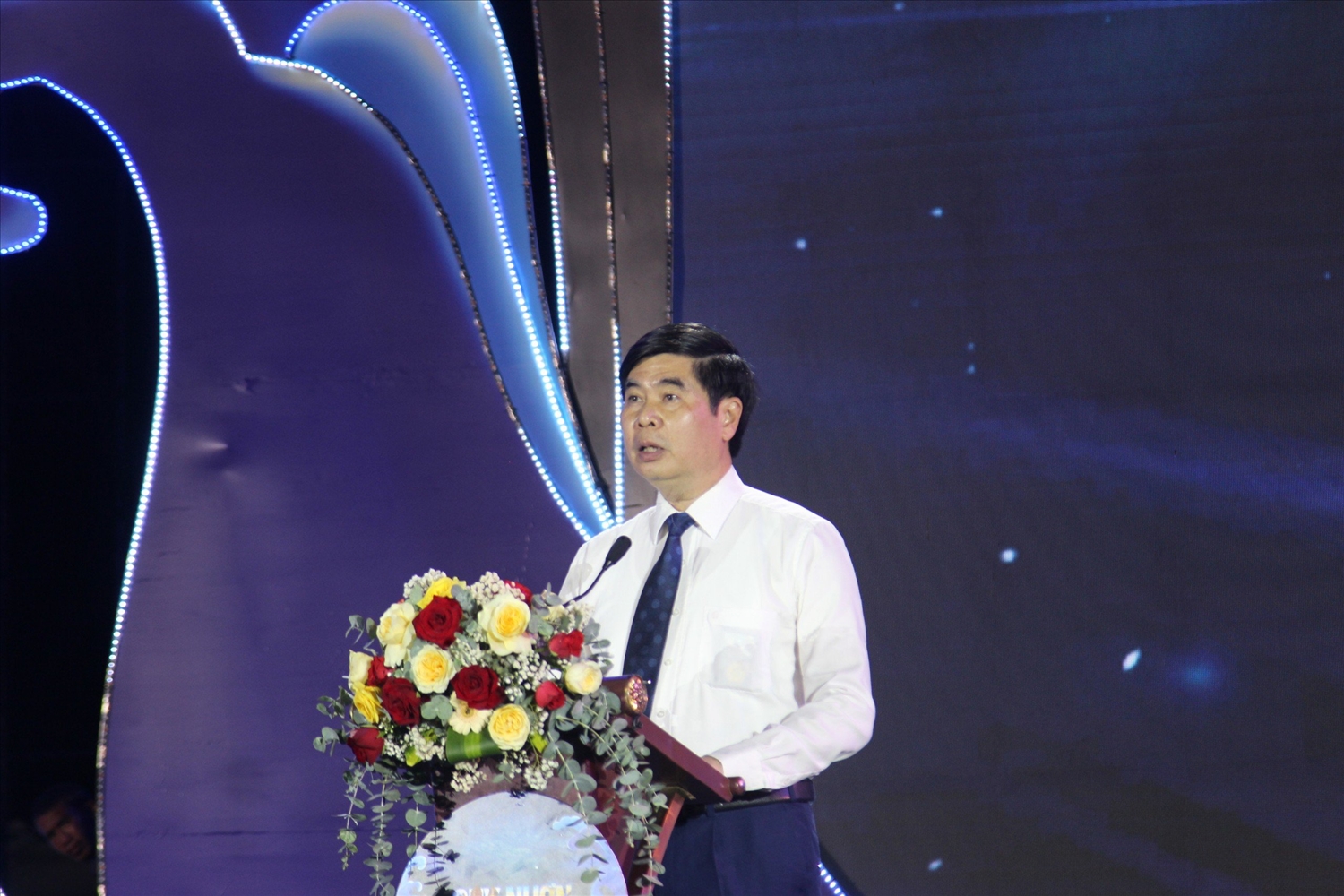 Ông Lâm hải Giang, Phó Chủ tịch UBND tỉnh Bình Định phát biểu khai mạc Lễ hội