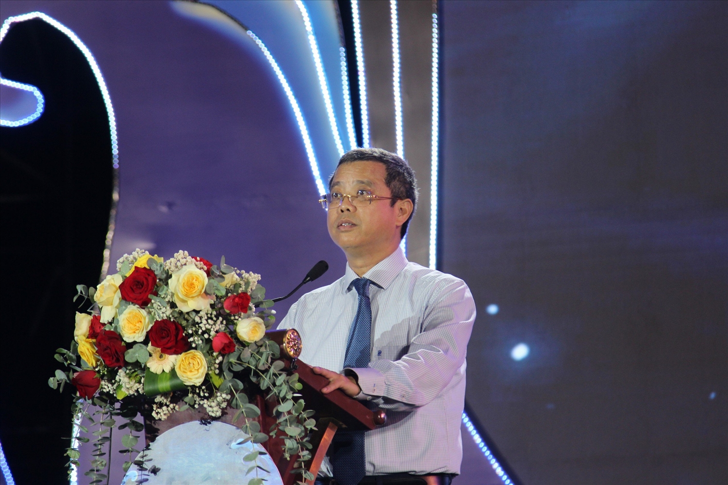 Ông Nguyễn Lê Phúc, Phó Cục trưởng Cục Du lịch Quốc gia Việt Nam phát biểu tại Lễ khai mạc