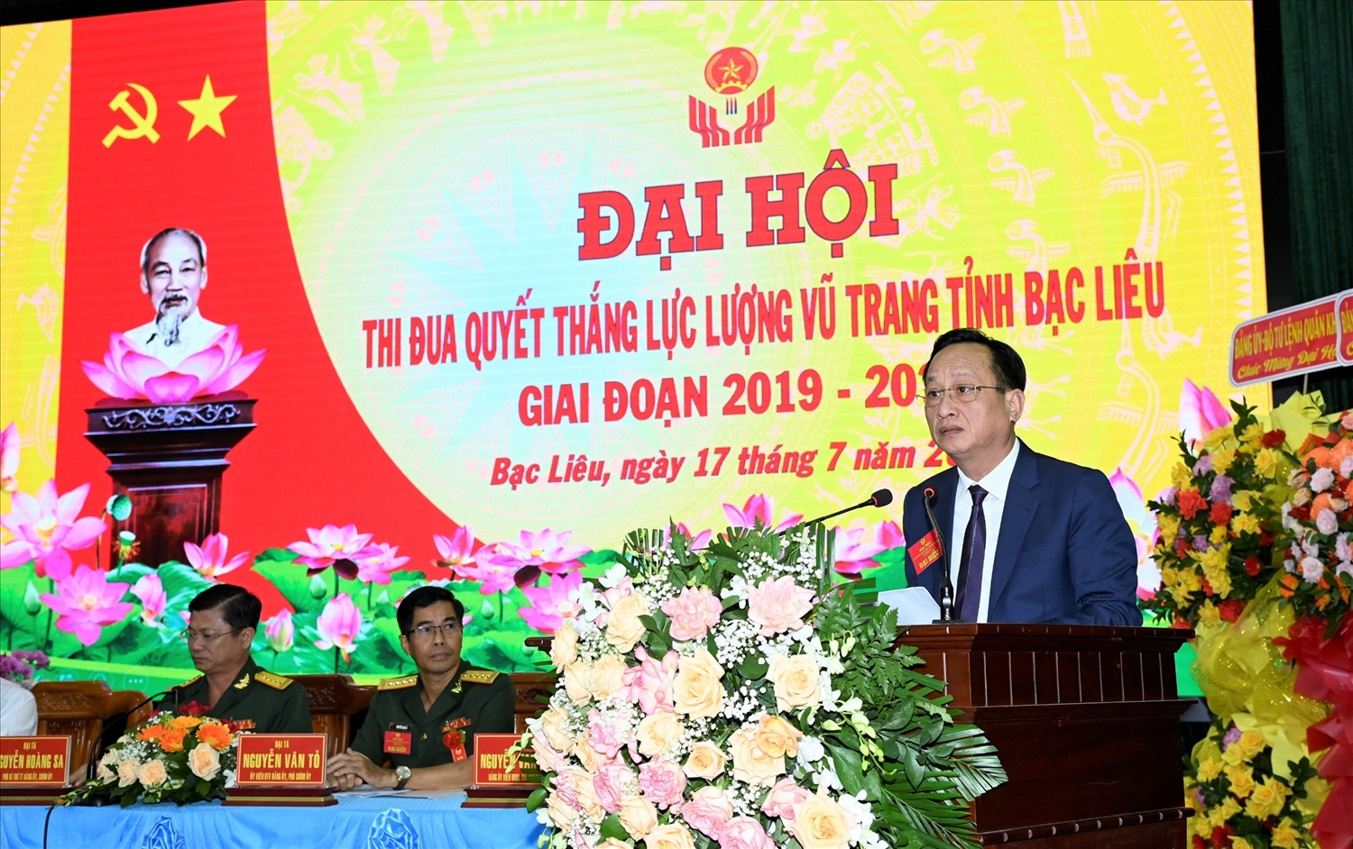 Ông Phạm Văn Thiều, Chủ tịch UBND tỉnh, Chủ tịch Hội đồng thi đua tỉnh Bạc Liêu phát biểu khai mạc 