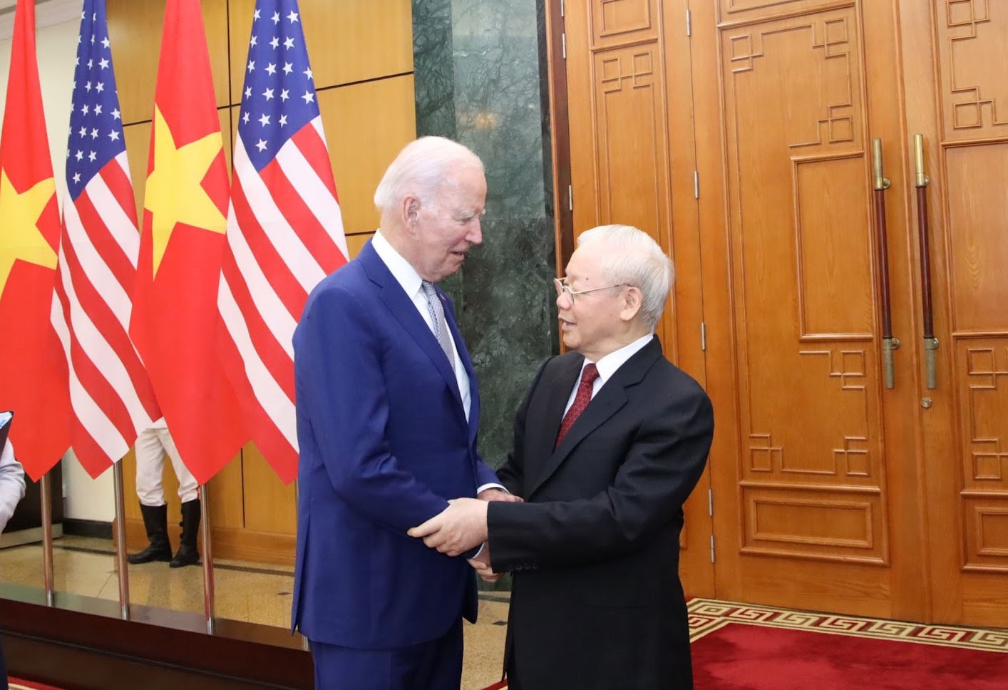 Tổng Bí thư Nguyễn Phú Trọng và Tổng thống Hoa Kỳ Joe Biden tại Hà Nội ngày 10/9/2023