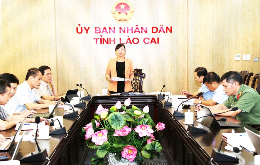 Phó Chủ tịch UBND tỉnh Lào Cai Giàng Thị Dung đề nghị cần tiếp tục đẩy mạnh công tác thông tin, tuyên truyền về Đại hội 
