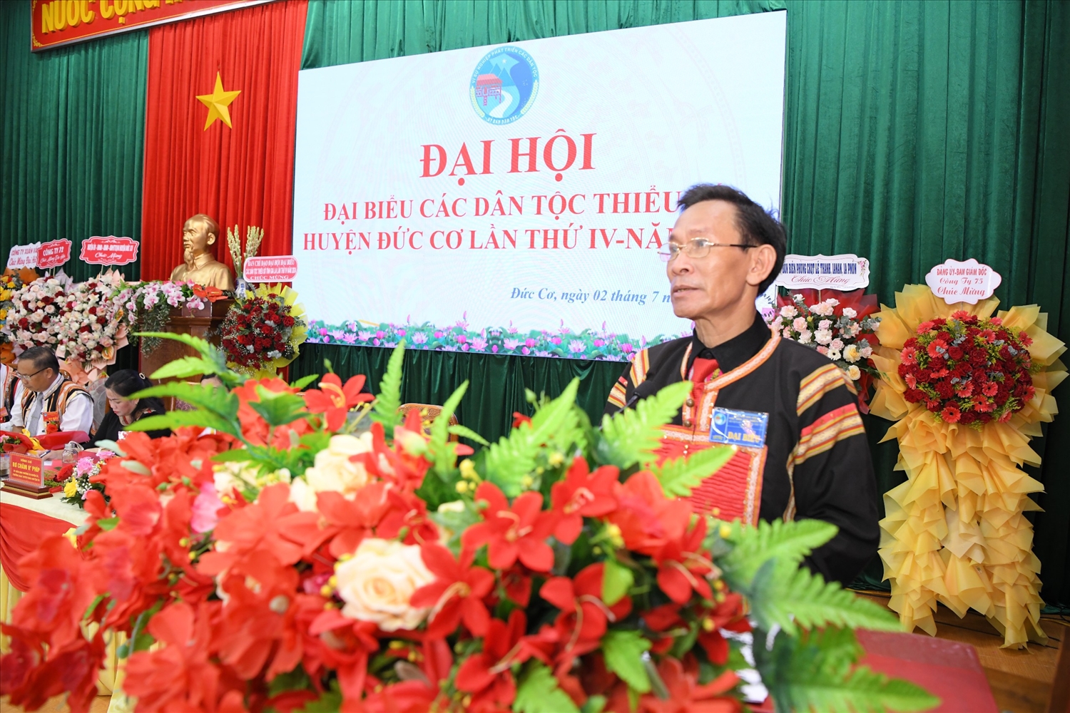 Trưởng Ban Dân tộc tỉnh Gia Lai Kpă Đô phát biểu chỉ đạo Đại hội