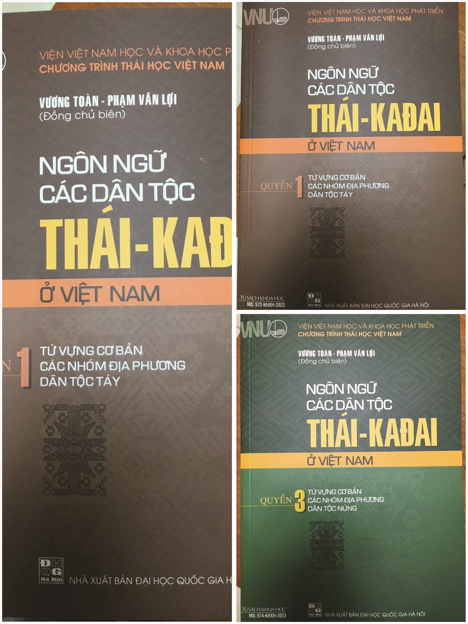 3 cuốn sách “Ngôn ngữ các dân tộc Thái - Kađai ở Việt Nam” đã được xuất bản.