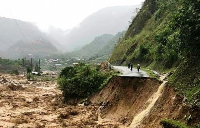 Mưa lớn gây thiệt hại ở nhiều địa phương khu vực miền núi phía Bắc.