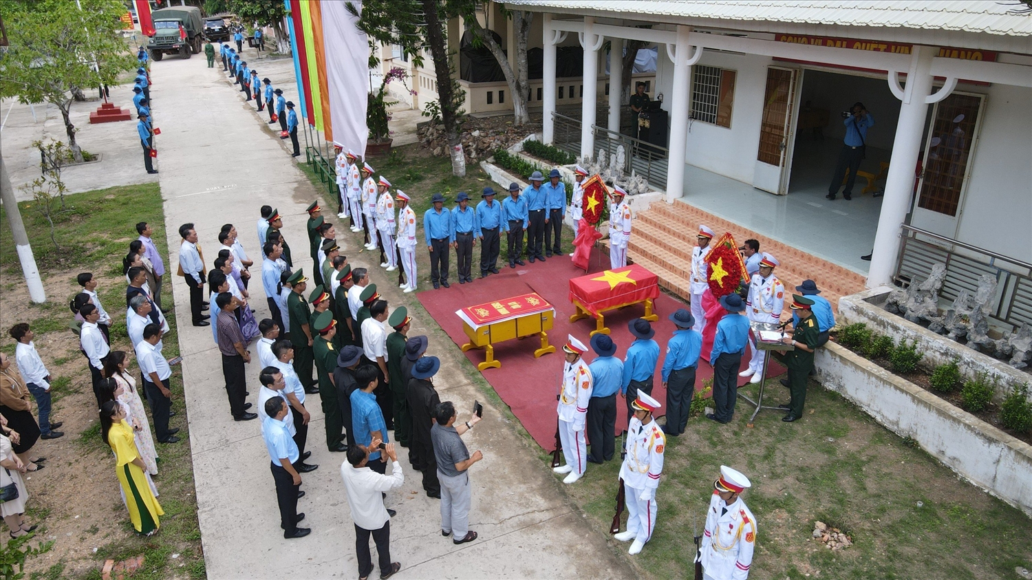  Quang cảnh Ban Chỉ đạo 515 tỉnh Kiên Giang đã tổ chức Lễ đón các liệt sĩ về nước 