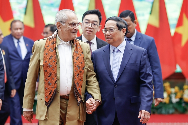 Tổng thống Jose Ramos-Horta cảm ơn sự đón tiếp nồng hậu, thân tình của lãnh đạo và nhân dân Việt Nam - Ảnh: VGP/Nhật Bắc