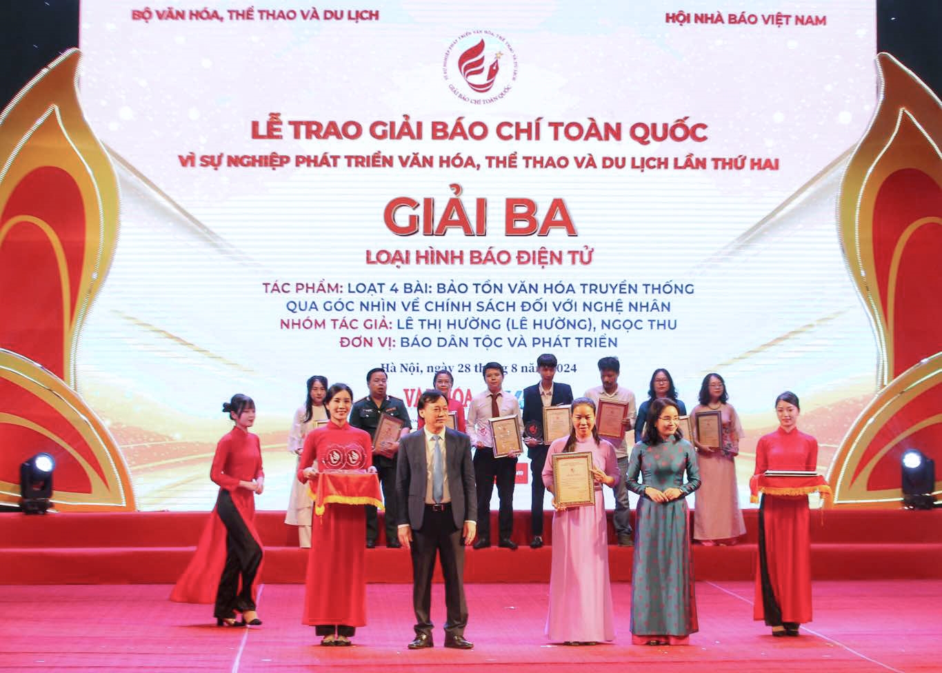 Báo Dân tộc và Phát triển đoạt giải Ba tại Giải Báo chí toàn quốc “Vì sự nghiệp phát triển Văn hóa, Thể thao và Du lịch” lần thứ Hai