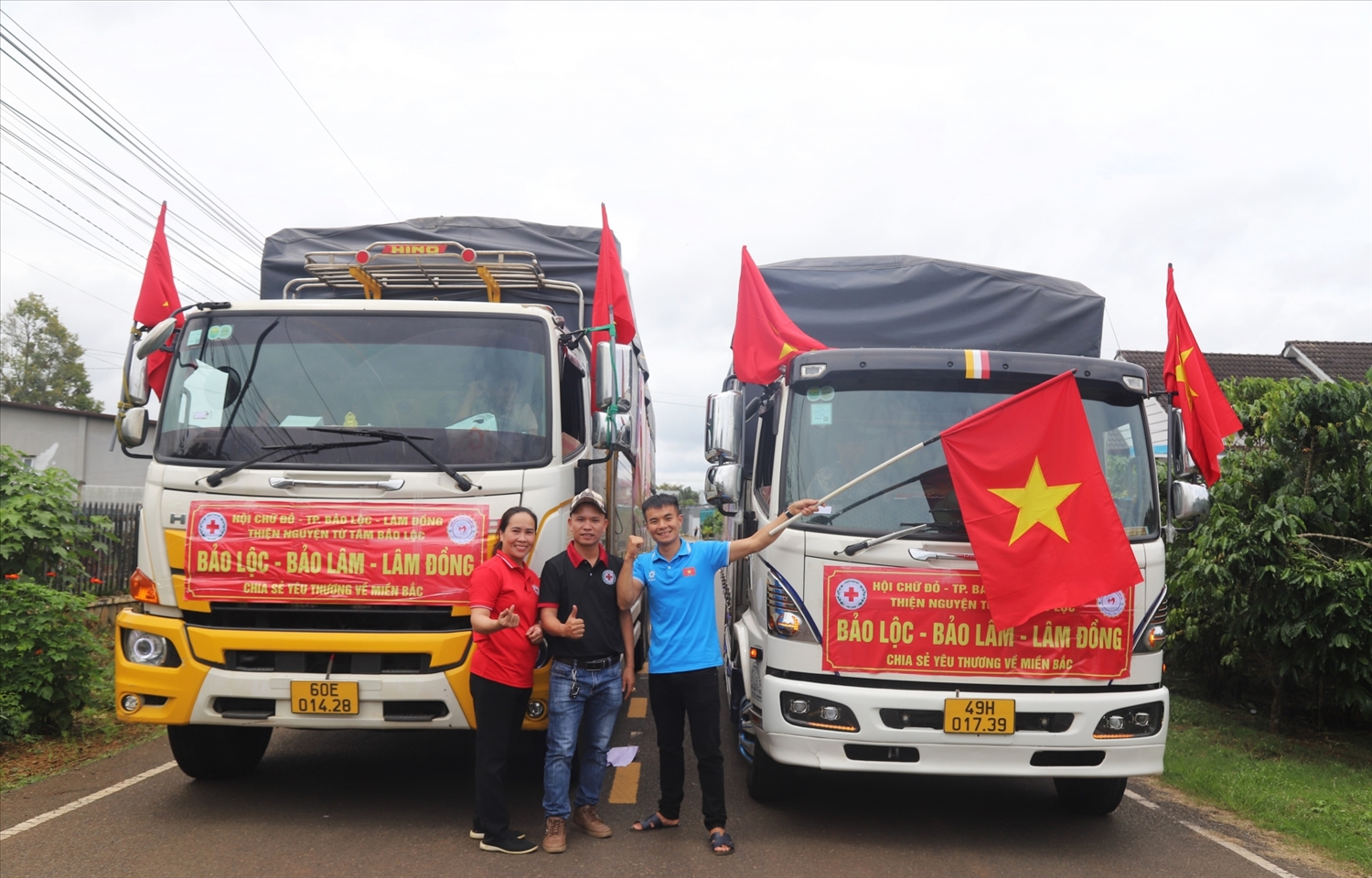 Đã có hàng trăm, hàng nghìn chuyến xe cứu trợ đến với đồng bào bị bão lũ ở các tỉnh miền núi phía Bắc. Ảnh internet