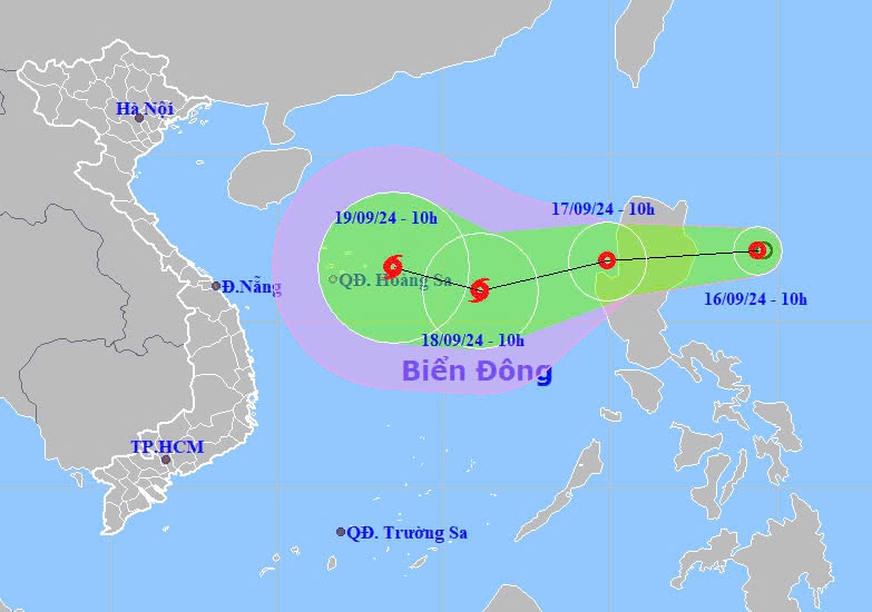 Dự báo về đường đi của áp thấp nhiệt đới ngoài khơi Philippines