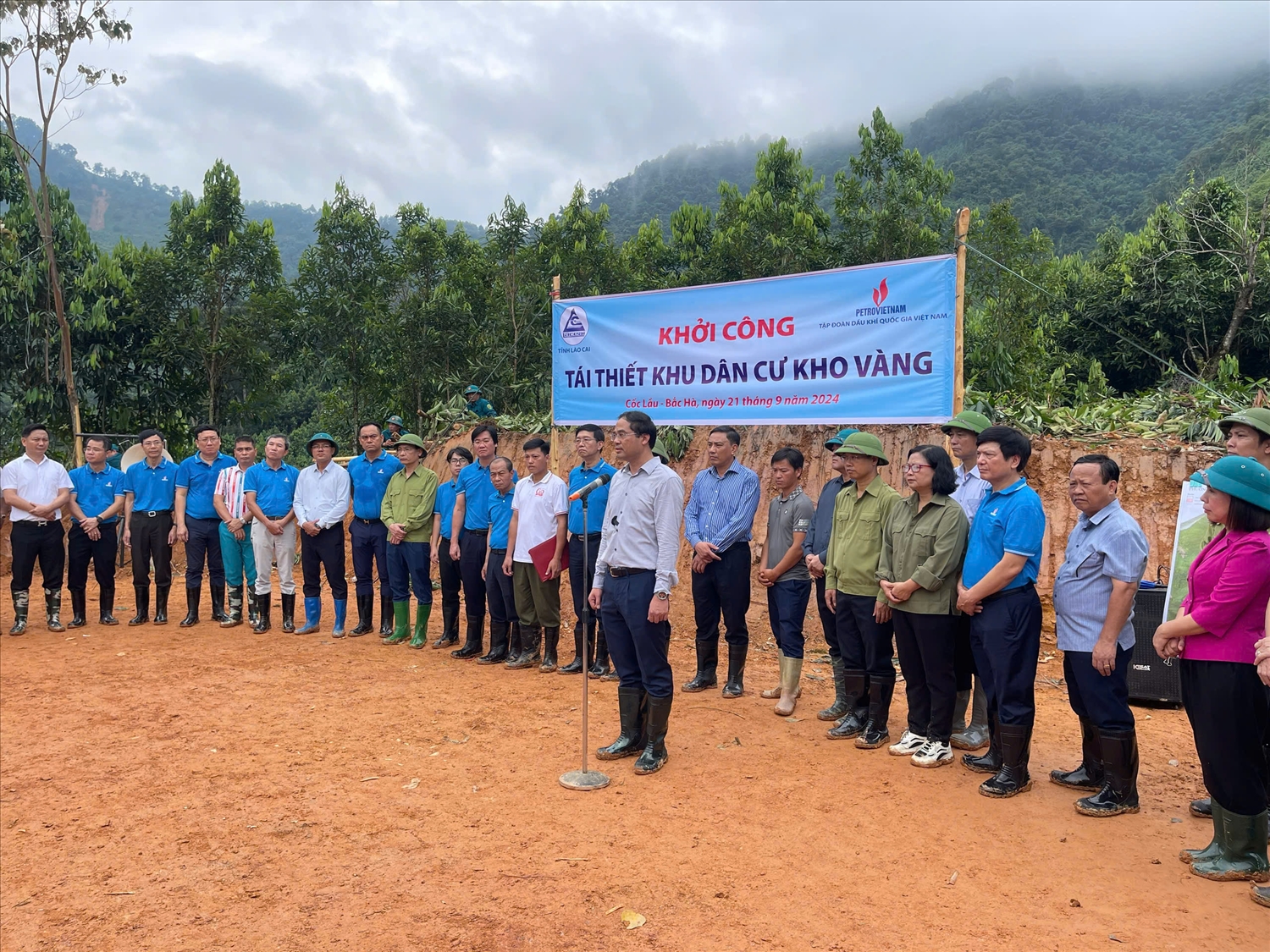 Ông Trịnh Xuân Trường, Chủ tịch UBND tỉnh Lào Cai phát biểu tại lễ khởi công