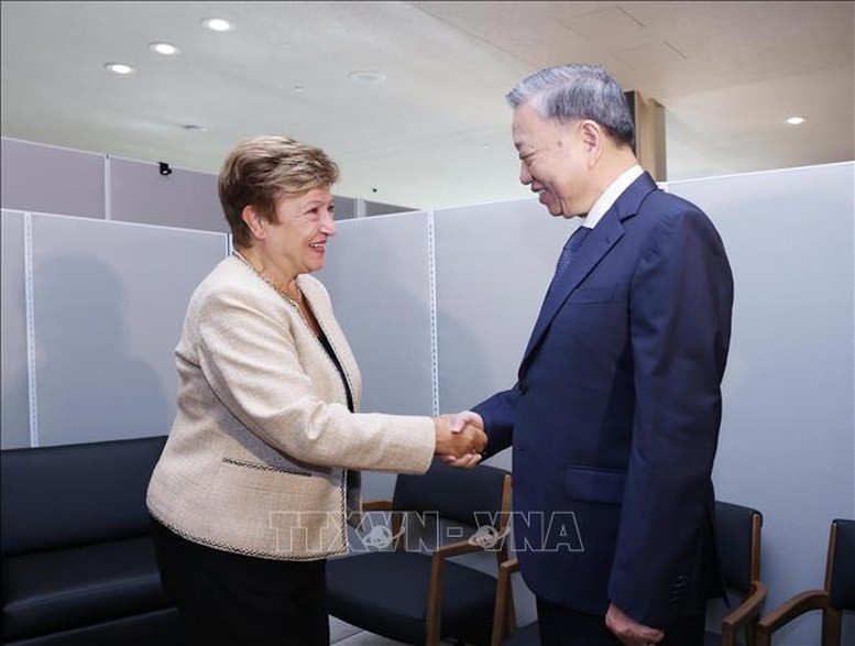 Tổng Bí thư, Chủ tịch nước Tô Lâm tiếp Tổng Giám đốc IMF Kristalina Georgieva - Ảnh: TTXVN