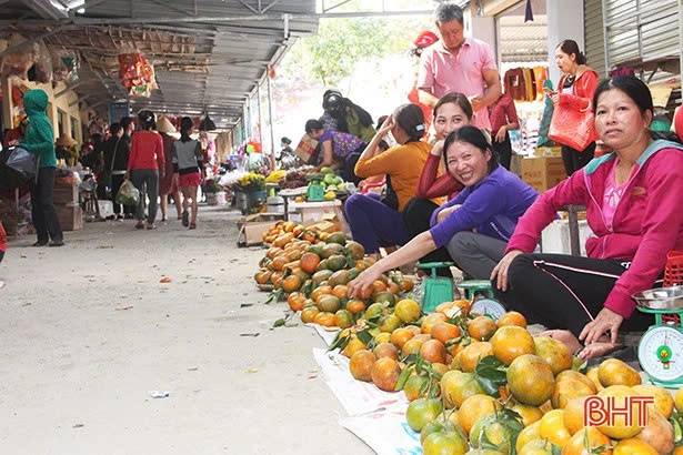 Cam bù trong một phiên chợ Tết. Ảnh: TL