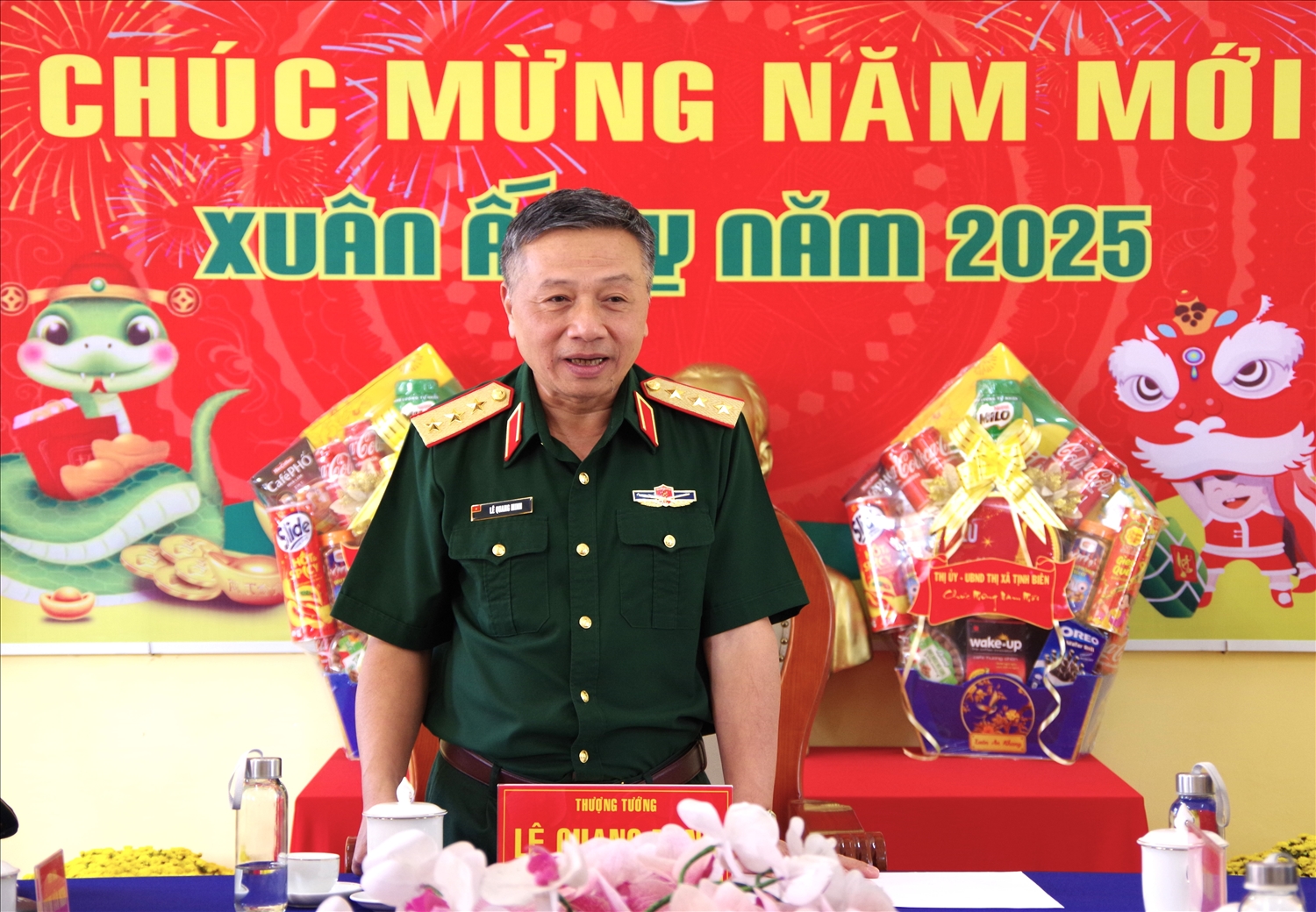 Thượng tướng Lê Quang Minh, chỉ đạo BĐBP An Giang một số nhiệm vụ trọng tâm 2025. Ảnh: Lê Khoa