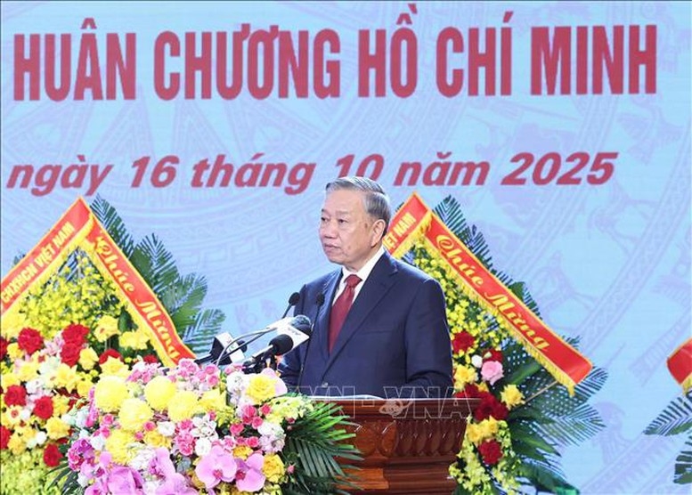 Tổng Bí thư Tô Lâm phát biểu - Ảnh: TTXVN