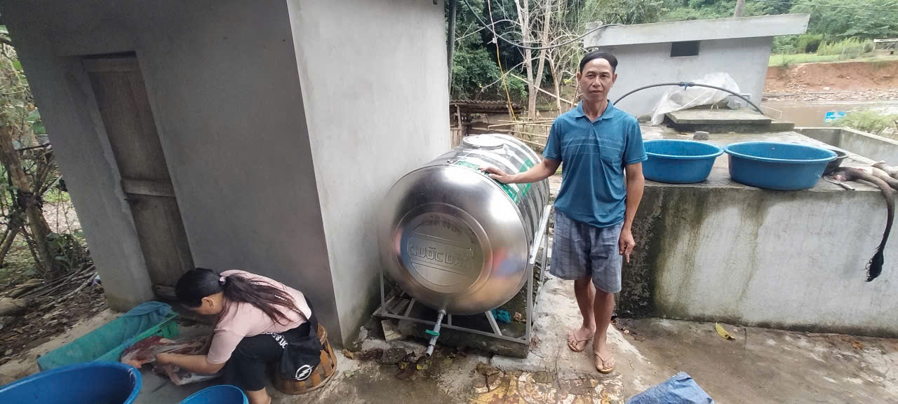 Người dân xã Na Loi được hỗ trợ mô hình nước sinh hoạt phân tán