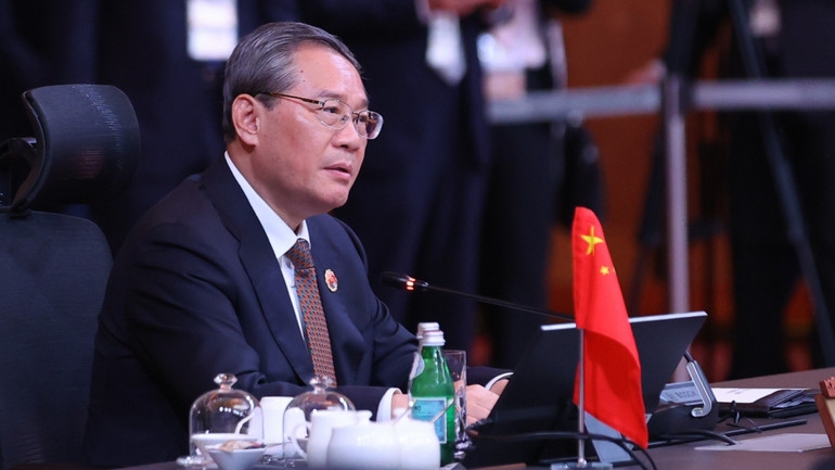 Thủ tướng Trung Quốc Lý Cường phát biểu tại Hội nghị. (Ảnh: VGP/Nhật Bắc) Thủ tướng Trung Quốc Lý Cường phát biểu tại Hội nghị. (Ảnh: VGP/Nhật Bắc)