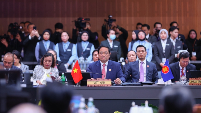 Thủ tướng Phạm Minh Chính tham dự Hội nghị. (Ảnh: VGP/Nhật Bắc) Thủ tướng Phạm Minh Chính tham dự Hội nghị. (Ảnh: VGP/Nhật Bắc)