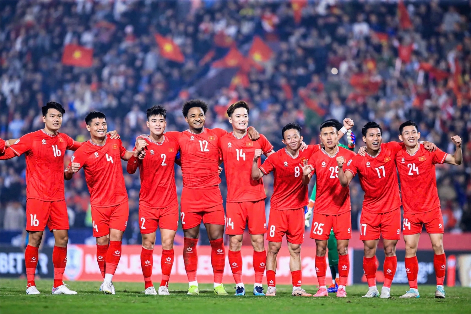 Đội tuyển Việt Nam hướng tới mục tiêu giành vé tham dự Vòng chung kết Asian Cup 2027 (Ảnh IT) Đội tuyển Việt Nam hướng tới mục tiêu giành vé tham dự Vòng chung kết Asian Cup 2027 (Ảnh IT)