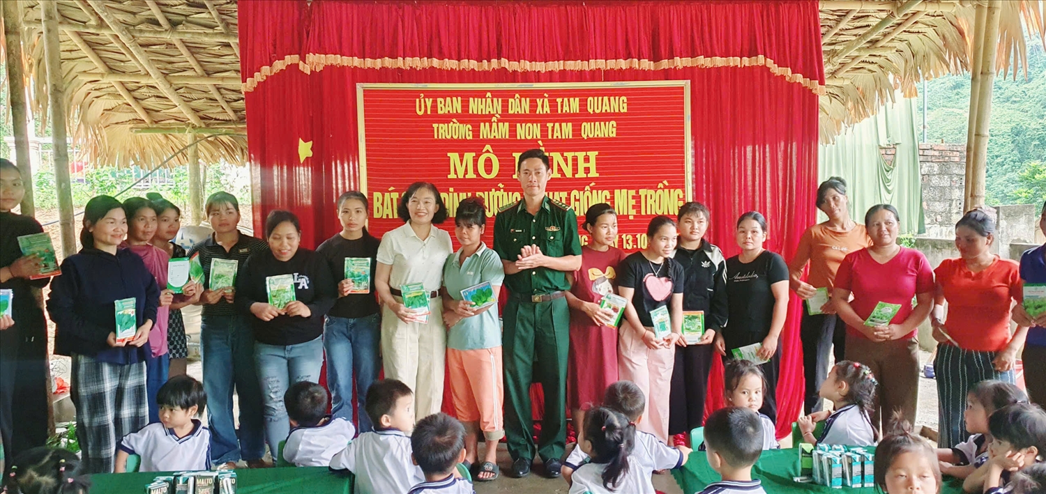 Mô hình đã được triển khai trên cả 7 điểm trường của trường mầm non Tam Quang