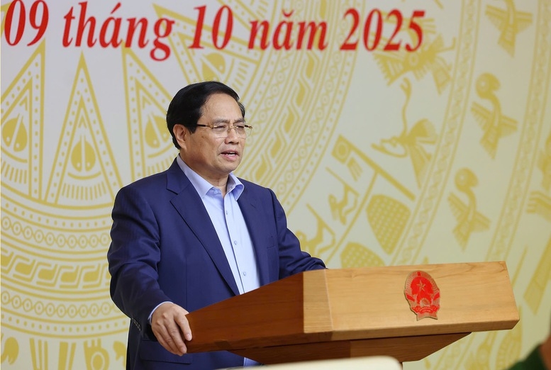 Thủ tướng đề nghị Bộ Công an tập trung chỉ đạo nỗ lực phấn đấu đạt mục tiêu 20% xã, phường, đặc khu ""không ma túy" trong năm 2025 và đến hết năm 2030 ít nhất 50% đơn vị hành chính cấp xã trên toàn quốc "không ma túy", 15-20% số tỉnh, thành phố không ma túy - Ảnh: VGP/Nhật Bắc